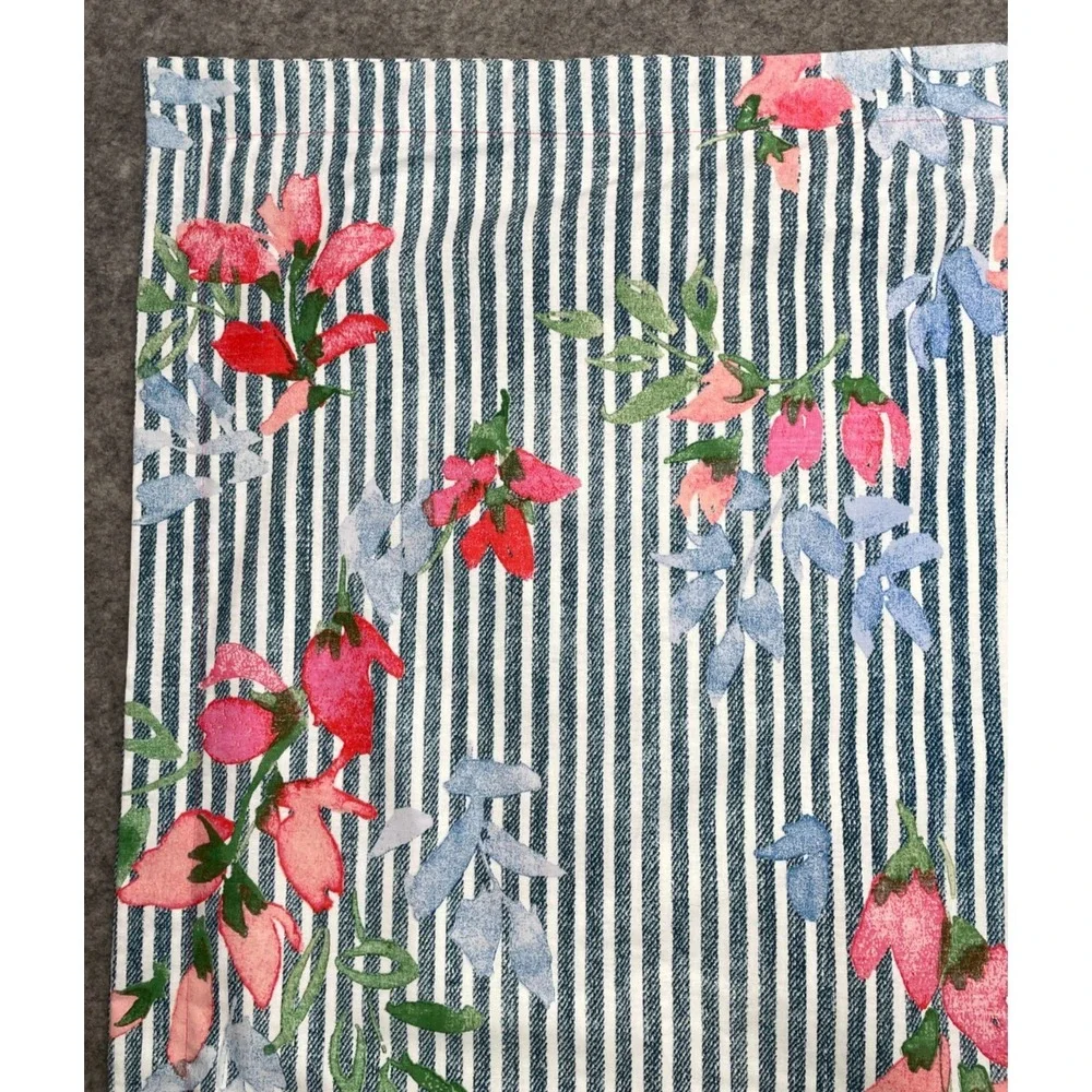 Ralph Lauren Maggie Pillow Sham King Blue White Pink Striped Floral